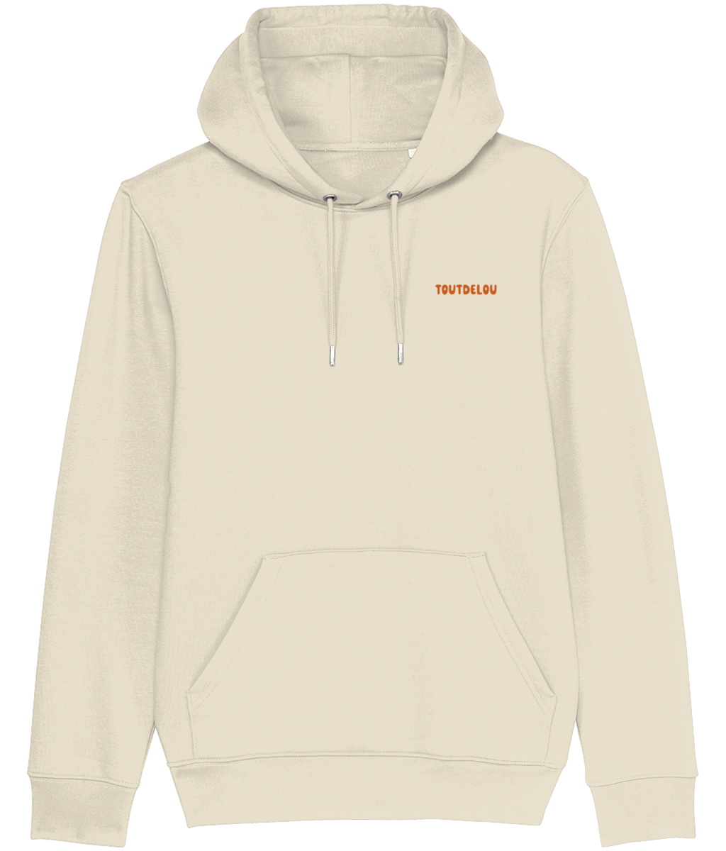 Hoodie - pet all dogs - orange - print on front and back