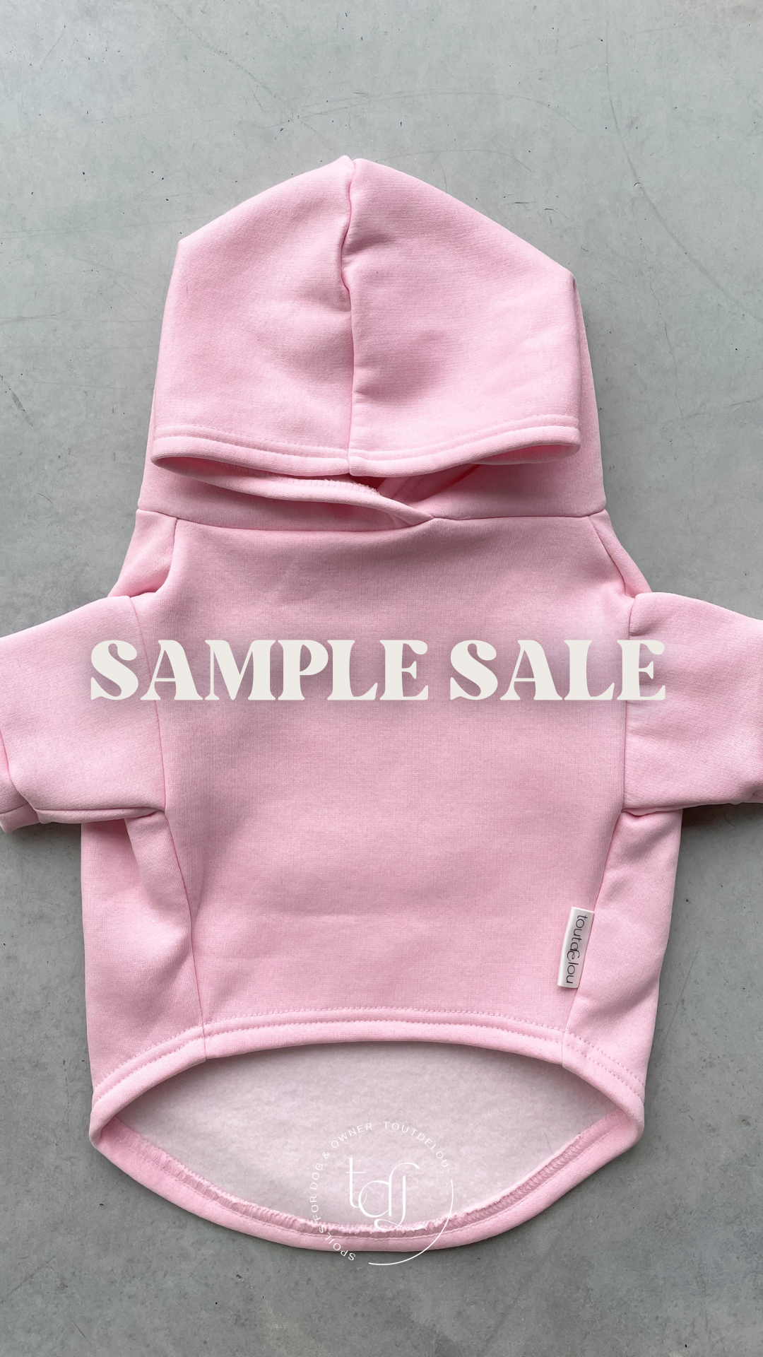 Sample sale - baby pink dog sweater M