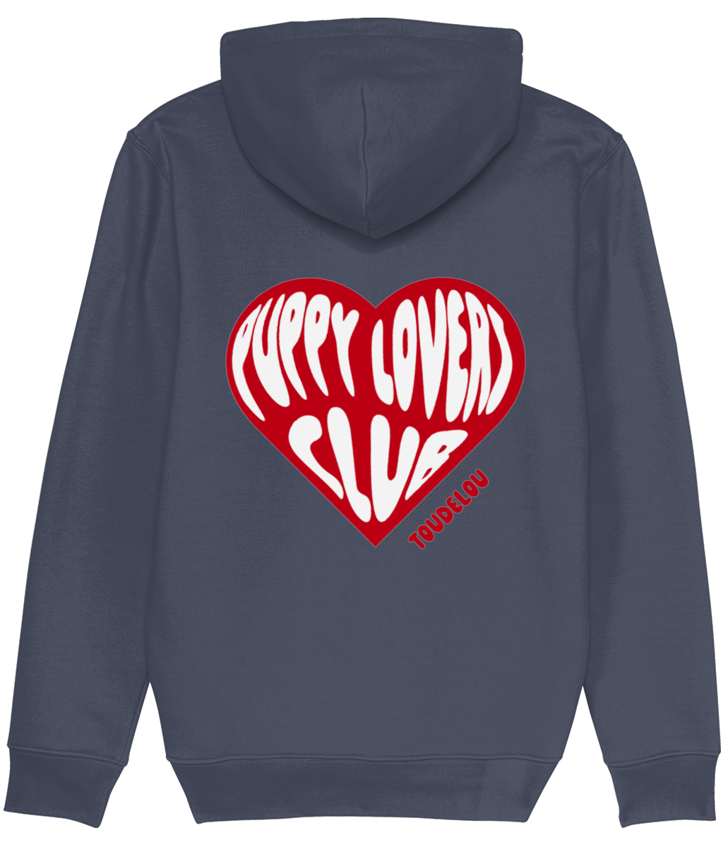 Hoodie - puppy lovers club - front and back